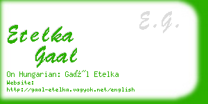 etelka gaal business card